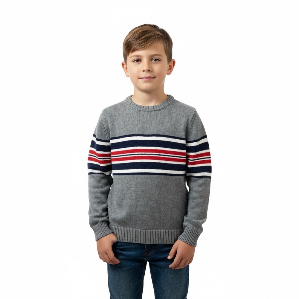 Hanna Andersson Gray Striped Sweater for Kids - Picture 3 of 11